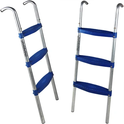 Imagen de Deuba Escalera para Cama Elástica Trampolín 3 Peldaños 110cm Altura 90cm Montaje Flexible Trampolin 366cm