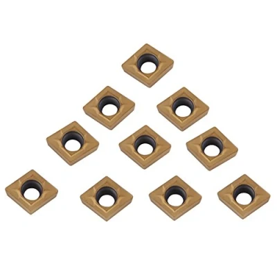 Imagen de Elprico 10 Piezas de Insertos carburo CNC, Puntas Herramienta torneado Torno y Cortador Cuchilla con Caja CCMT060204 HM YBC251