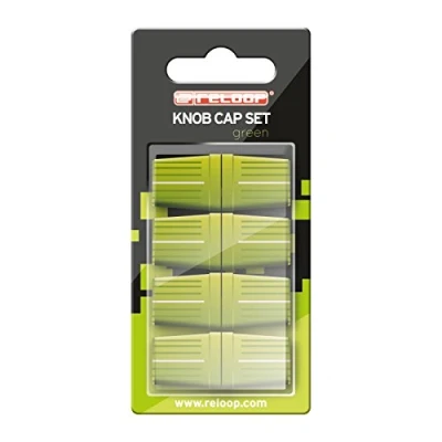 Imagen de Reloop Knob Cap Set green revestimiento de goma para un mayor agarre, compatible con muchos mezcladores y controladores DJ, verde