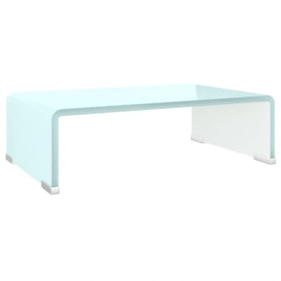 Imagen de Soporte Para Tv/elevador Monitor Cristal Blanco 40x25x11 Cm