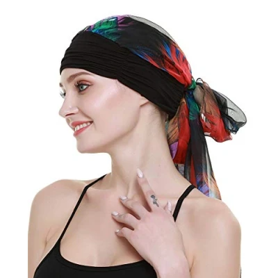 Imagen de FocusCare Quimio turbantes sombreros para pacientes de cáncer imprimir cabeza bufandas gorros