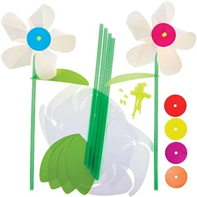 Imagen de Baker Ross FX593 Kit molinillo de viento Pack 6, Crea tu propio