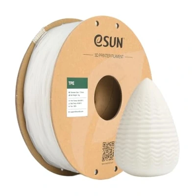 Imagen de eSUN Filamento TPE Flexible 1.75mm, Alta Elasticidad Impresora 3D 83A, Precisión Dimensional +/ 0.05mm, 1KG Carrete (2.2 LBS) para de Impresión 3D, Natural