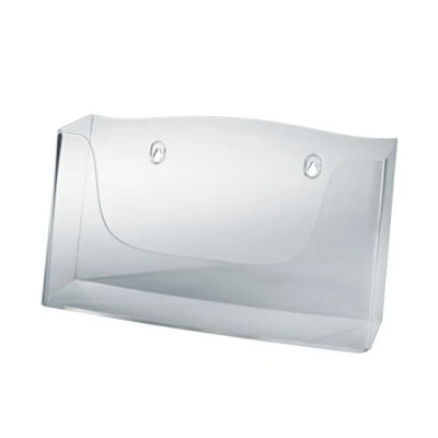 Imagen de Sigel LH118 Porta folletos de pared acrylic, con 1 compartimento, acrilico resistente a UV, para A4 transversal, und.