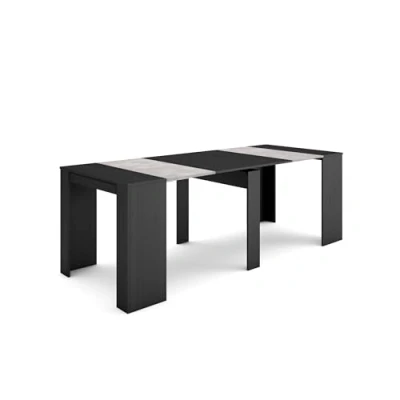 Imagen de Skraut Home Mesa Consola Extensible Comedor Plegable 220 para 10 comensales y Cocina Estilo Moderno Negro
