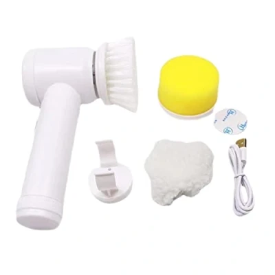 Imagen de Niktule Cleaner Scrubber, 5 in 1 Handheld Bathtub Electric Brush for Kitchen Bathroom, Cordless Cleaning Tool Toilet Tub Home Sink Magnetic Handle Spot Women Sponge simplekleen