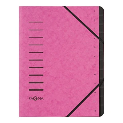 Imagen de Pagna Carpeta clasificadora, 7 compartimentos, color rosa oscuro