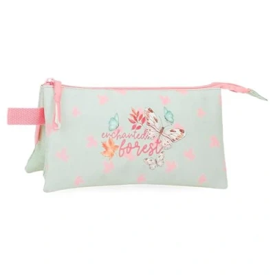Imagen de MOVOM Enchanted forest Estuche Triple Verde 22x12x5 cms Poliéster