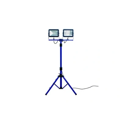Imagen de as Schwabe Foco LED de doble chip sobre trípode 2 focos 30 vatios con telescópico como luz trabajo en obras/exteriores construcción IP 65 azul I 46409