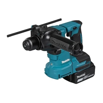 Imagen de Makita DHR183RTWJ Martillo giratorio LXT de iones litio 18 V sin escobillas mm, completo con 2 baterías 5.0 Ah, cargador y DX16 suministrado en una funda Makpac