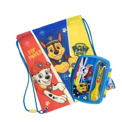 Imagen de Sorrisini Sandwichera Infantil con Compartimentos y Cubiertos, Mochila Cuerdas Infantil, Bolsas Comida Infantiles, Contenedor Almuerzo, Bolsa Escolar, Gimnasio Paw