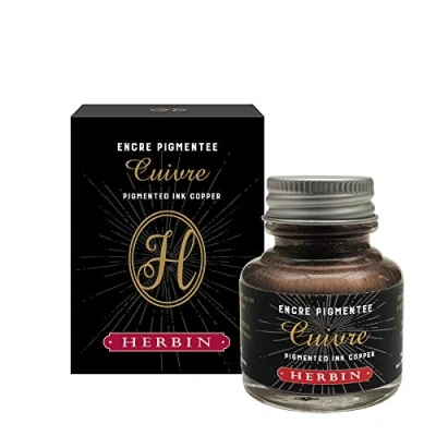 Imagen de Clairefontaine ES J.Herbin 13506T Tinta pigmentada (para caligrafía, frasco de 30 ml), color cobre