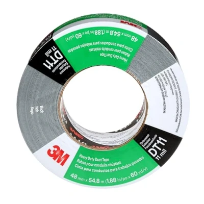 Imagen de 3M Cinta americana extrafuerte DT11, Negro, 48 mm x 55 m, 0.28 mm, envueltos individualmente