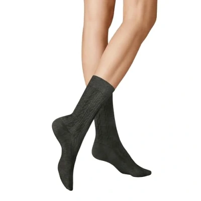 Imagen de KUNERT Winter Dreams Plait SOD Calcetines de Punto para Mujer, Anthrazitmel, 3 5