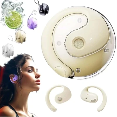 Imagen de Gerbala Hy T26 Pro Traductor de Idiomas, Nuevo Auriculares, Auriculares Inalámbricos Traducción Alta Precisión, Colgantes OWS, Soporta más 75 Idiomas (Blanco)