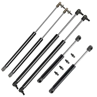 Imagen de Frankberg 6x Resorte de gas Maletero Capó motor Ventana trasera Compatible con Grand Cherokee WG WJ Todos los Motores SUV 1999 2004 Sustituir# 55136761AA