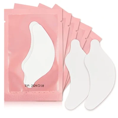 Imagen de Lunamoon almohadillas para los ojos extensión de pestañas, hidrogel extensiones 50 pares (rosa olfina)