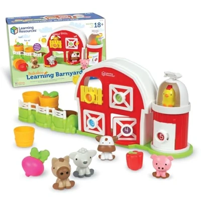 Imagen de Learning Resources LER7745, Aprendizaje Peekaboo, Mayores de 18 Meses, Granja para niños pequeños, Juego imaginación, Juguetes niño o niña 2 años, Multicolor (LER7745)