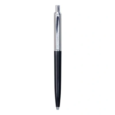 Imagen de BOLIGRAFO Q CONNECT PREMIUM METALICO RETRACTIL CON CLIP COLOR NEGRO PUNTA 1 MM