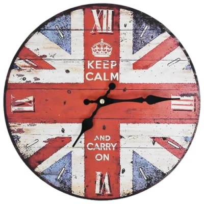 Imagen de vidaXL Reloj de Pared Vintage London Analógico Decorativo Salón Sala Estar Habitación Oficina Hogar Casa Cocina Comedor Duradero 60 cm