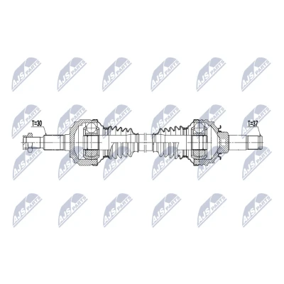 Imagen de NTY NPW VW 222 Árbol de transmisión Eje trasero izquierda, trasero, derecha 865mm Caja automática, 8 marchas PORSCHE: Cayenne