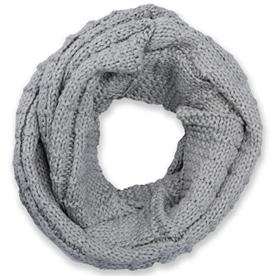 Imagen de styleBREAKER fular de tubo punto a cuadros, fino monocolor, chal invierno, unisex 01018154, color:Gris claro