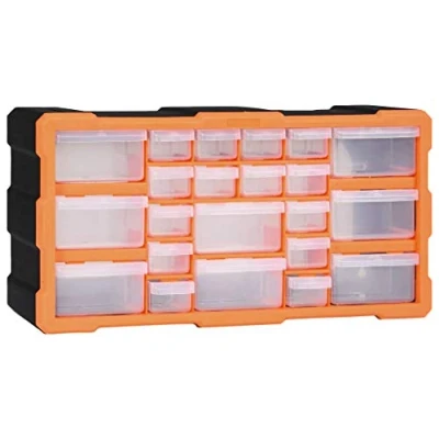 Imagen de vidaXL Organizador Multicajones con 22 Cajones Herramientas Armario Almacenamiento Pared Taller Caja Manualidades Artesanía Costura Clavos