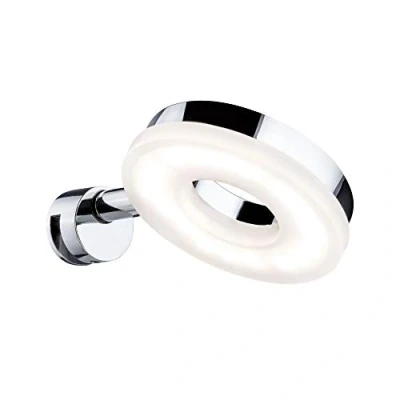 Imagen de Paulmann lámpara de espejo LED Becrux 70881, incluye pared cromada 1 x 4 W, metal, baño plástico 3000 K, cable 15 cm