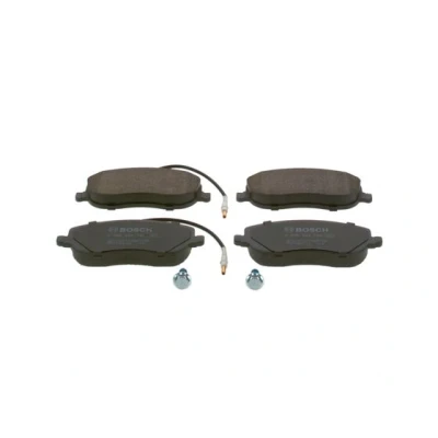 Imagen de BOSCH 0 986 424 789 Juego de pastillas freno Low Metallic con sensor desgaste incorporado Chapa antichirridos, tornillos accesorios