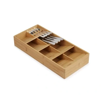 Imagen de Joseph Drawer Store Organizador Grande para Cajones de Cubiertos, 8 Compartimentos, Capacidad 48 Piezas, Bambú