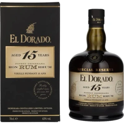 Imagen de El Dorado 15 Years Old Finest Demerara Rum SPECIAL RESERVE 43% Vol. 0,7l in Giftbox