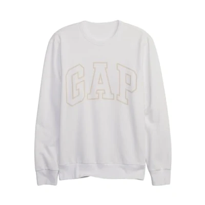 Imagen de GAP Sudadera de forro polar con logotipo para hombre, Blanco óptico, X Small