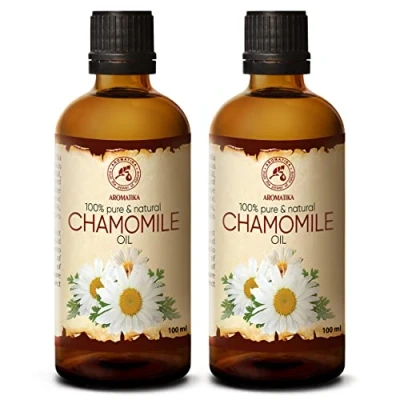Imagen de Aceite de Manzanilla 2 x 100ml Extracto Flores Chamomilla Recutita Carrier Prensado en Frío Portador para la Piel Cuidado del Cabello Baño