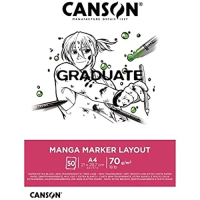 Imagen de Canson Manga Layout Bloc Encolado A4 50 hojas Extraliso 70g