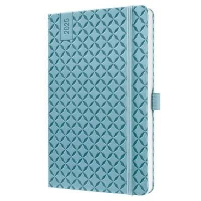 Imagen de SIGEL J5113 Jolie Agenda semanal 2025, tapa dura, 13,5 x 20,3 cm, 174 páginas, azul claro