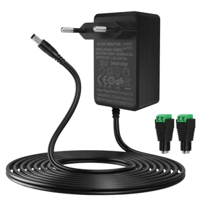 Imagen de Gonew21 Transformador 220V A 12V Cargador Universal 200 240V 50 60HZ, Adaptador 2A 24W, Portatil Universal, ara Tiras LED, Routers Inalámbricos, HUB, Interruptor