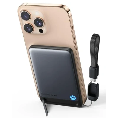 Imagen de INIU Power Bank, Qi2 Certificado 5000mAh 20W PD Magnético Bateria Externa, Viagem Essential Cargadores Moviles Carga Rapida para iPhone 16 15 14 13 12 Pro MAX Mini Case