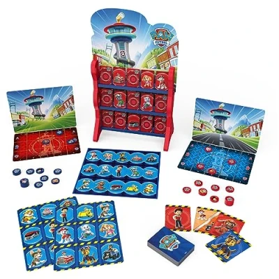 Imagen de Patrulla Canina, Juegos de Mesa HQ para niños, Damas Tic TAC Toe Memory Match Bingo Go Fish Cartas Paw Patrol, Juguetes niños a Partir 4 años