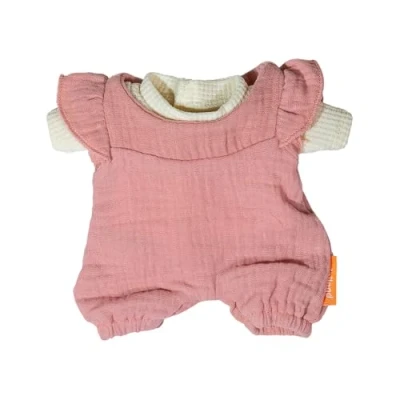 Imagen de Miniland Ropa para Muñeca de 21 cm, Accesorio Muñecos, Peto y Camiseta Entretiempo