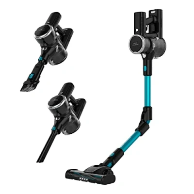 Imagen de PRIXTON Aspirador Vertical y de Mano Inalámbrico Flex Ultimate, Aspiradora con Potencia Regulable 350W, Filtro HEPA, Batería Extraíble Alta Duración, Accesorios incluidos
