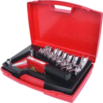Imagen de KS Tools 203.1200 Juego para curvar tubos con una mano y carraca 10 22mm, 9 pzs