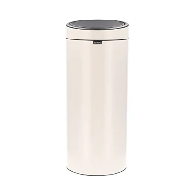 Imagen de Brabantia Touch Bin 30L Papelera Grande Cocina Apertura de Tacto Suave Antideslizante Fácil Reciclaje Cubo Interior Extraí&quot;ble Bolsas Basura Incluidas Soft Beige 30 x 32 72 cm