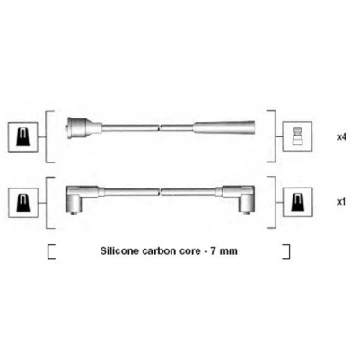 Imagen de MAGNETI MARELLI 941155110747 Juego de Cables Encendido SEAT: Marbella Hatchback
