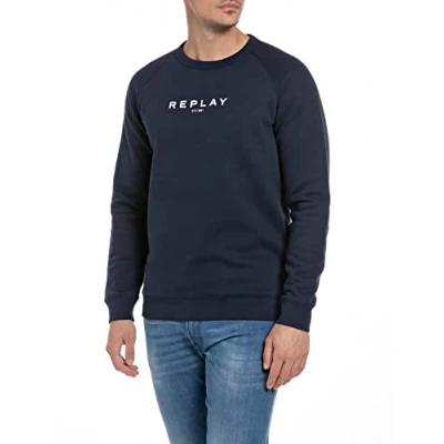 Imagen de REPLAY M6139L, Sudadera Hombre, Azul (Blue 085), M