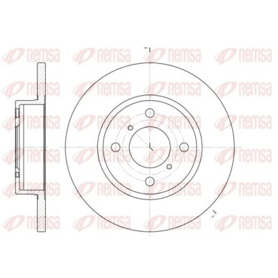 Imagen de REMSA 6621.00 Disco de freno Eje delantero 247, 247 12 4 macizo SUZUKI: Wagon R+ II Hatchback, I OPEL: Agila A