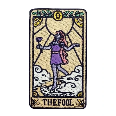 Imagen de Parche para planchar The Fool Tarot Cartas Patches Astrología Tarjetas de Imagen Signo del Zodiaco niña Finally Home