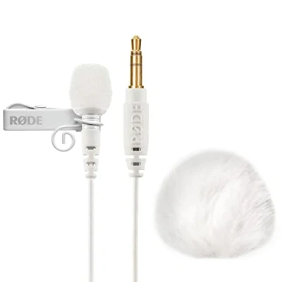 Imagen de Rode Lavalier GO Micrófono (incluye protector de pelo WS05), color blanco