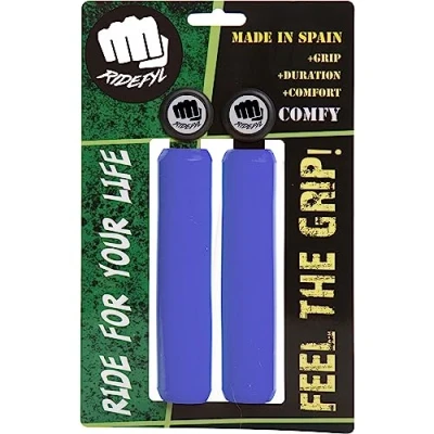 Imagen de RIFYL (Comfy) Juego de puños para Bicicleta o Mountain Bike, Color Azul, diámetro 32mm