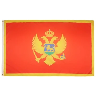Imagen de AZ FLAG Bandera Montenegro 90x60 cm Montenegrina 100% Poliéster Con Ojales de Metal integrados 50g Colores Vivos Y Resistente A La Decoloración