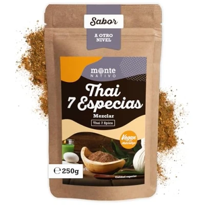 Imagen de Thai 7 Spice Monte Nativo (250 g) polvo de especias para cocina tailandesa Style Blend Mezcla en ideal curry, frisos y adobos